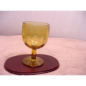 Beer Glass - Amber Glass Mug - 6-1/4" tall 3-1/2" diameter